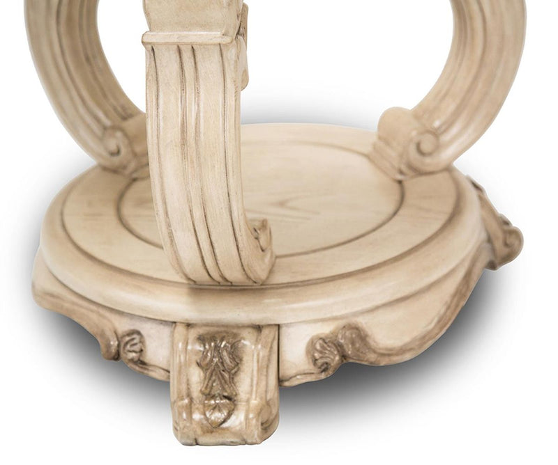Aico Platine de Royale Chairside Table in Champagne