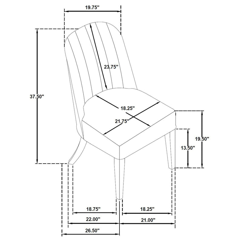 Leandro Dining Side Chair - Luxe Home Furnishings (Jersey City, NJ)