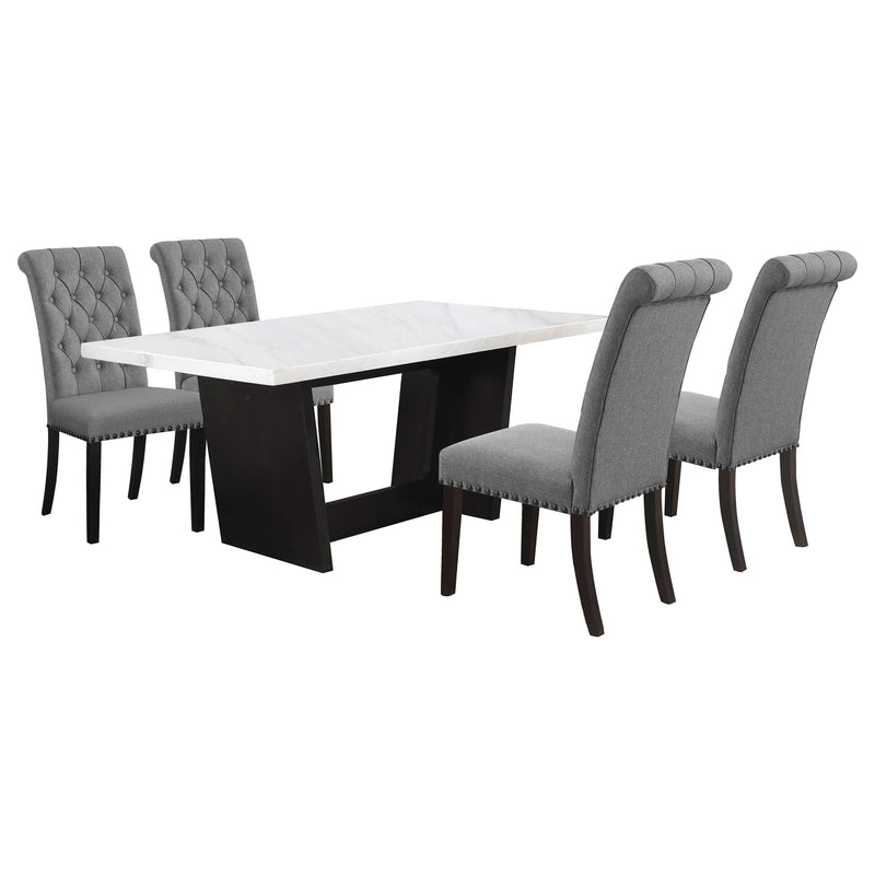 Sherry Rectangular Marble Top Dining Table set
