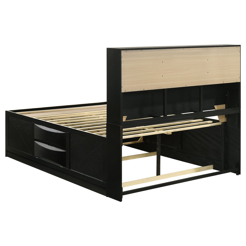 Briana Bookcase Platform Storage Bed