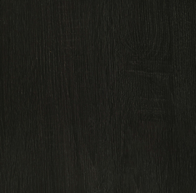 Dacre Round End Table Dark Grey and Black Nickel