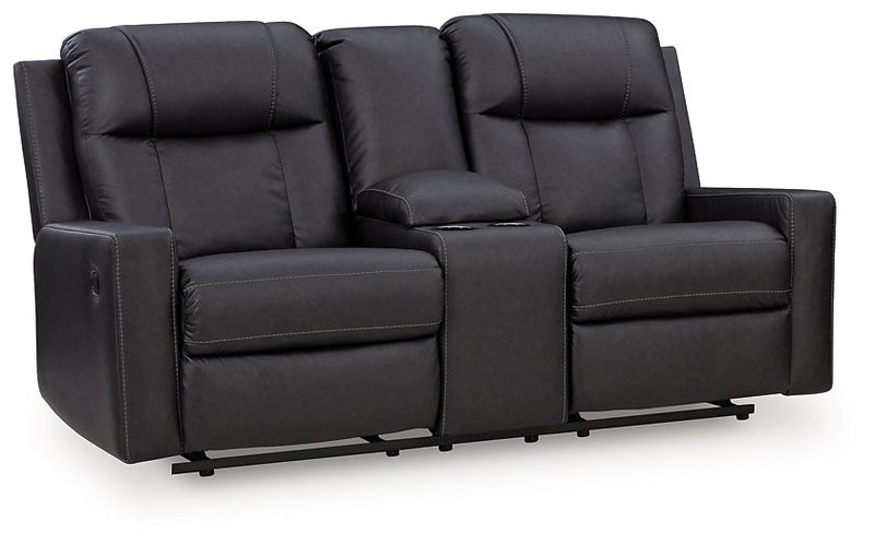 Mackmenville Reclining Loveseat with Console - Luxe Home Furnishings (Jersey City, NJ)