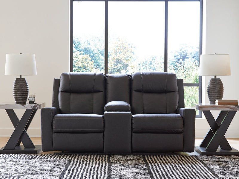 Mackmenville Reclining Loveseat with Console - Luxe Home Furnishings (Jersey City, NJ)