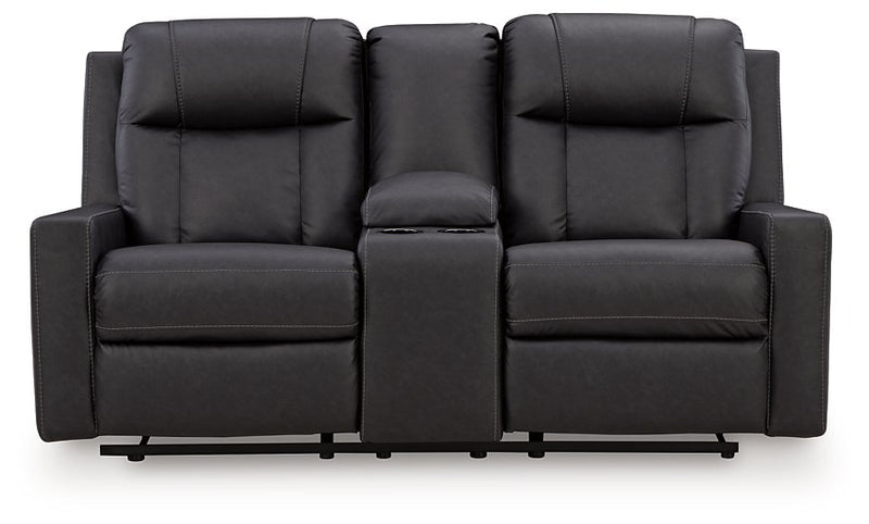 Mackmenville Reclining Loveseat with Console - Luxe Home Furnishings (Jersey City, NJ)