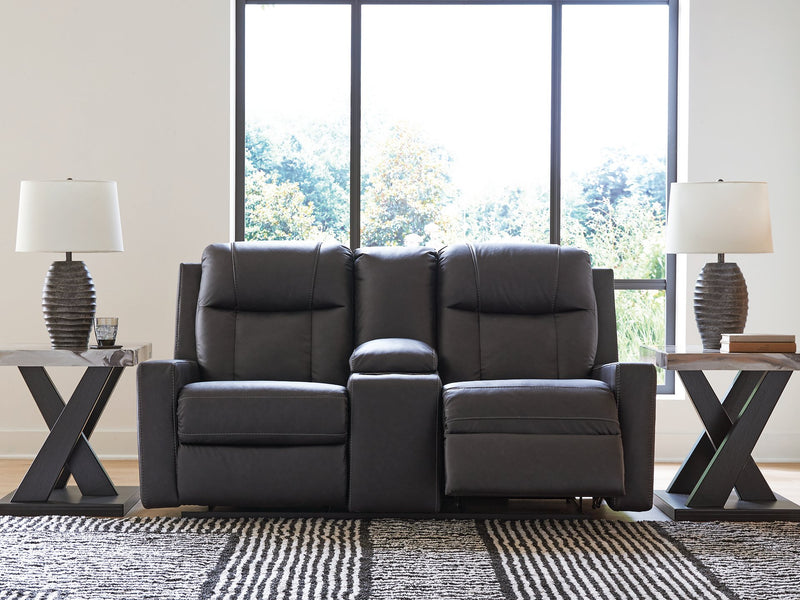 Mackmenville Reclining Loveseat with Console - Luxe Home Furnishings (Jersey City, NJ)