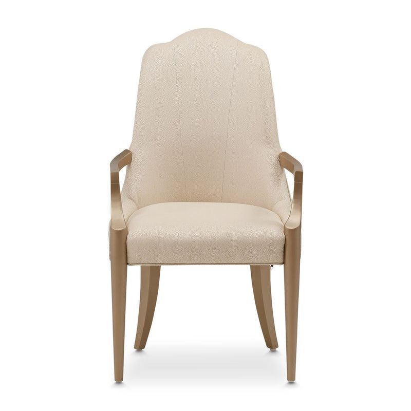 AICO Malibu Crest Arm Chair in Crotch Mahogany (Set of 2)