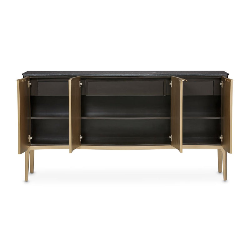 AICO Malibu Crest Sideboard in Crotch Mahogany