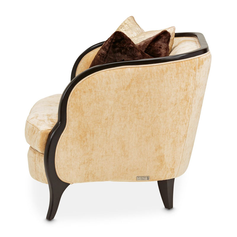 AICO Malibu Crest Chair & A Half in Dark Espresso