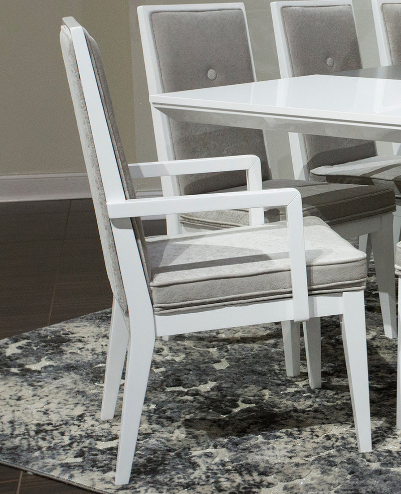 Aico Furniture Horizons Arm Chair in Cloud White (Set of 2)