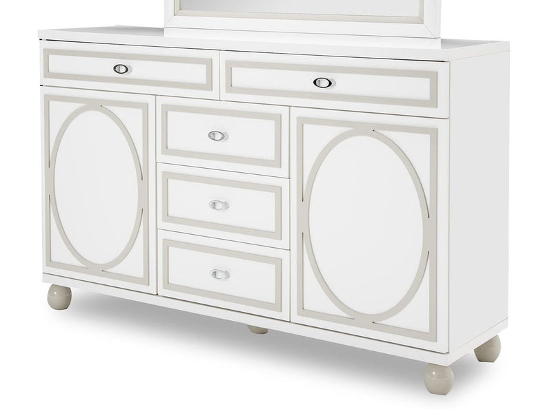 AICO Sky Tower Dresser in White Cloud