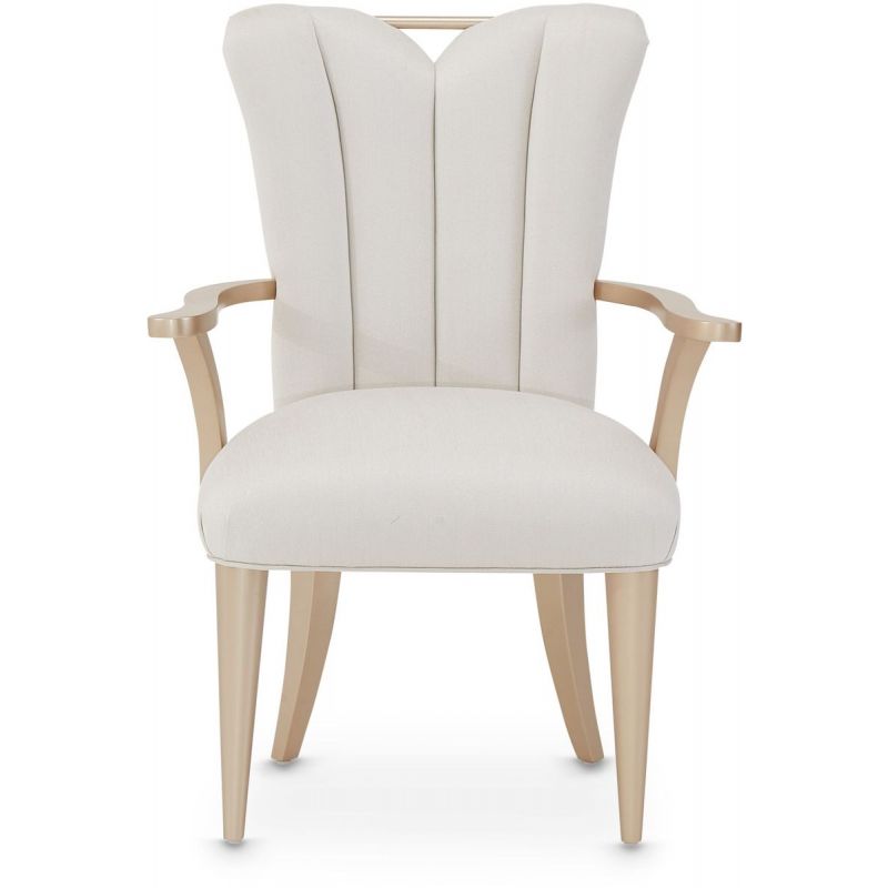 AICO La Rachelle Arm Chair in Medium Champagne (Set of 2)
