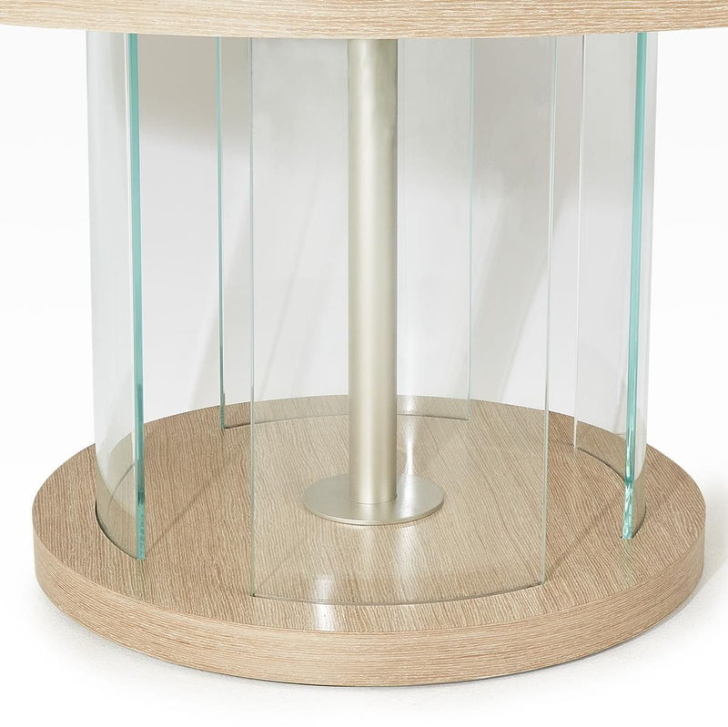 AICO Laguna Ridge Round Dining Table in Washed Oak