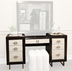 AICO Furniture Belmont Place Vanity/ Writing Desk in Espresso image