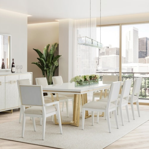 AICO Furniture Palm Gate Side Chair (Set of 2) in Cloud White