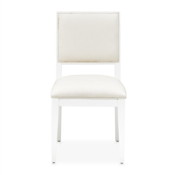 AICO Furniture Palm Gate Side Chair (Set of 2) in Cloud White