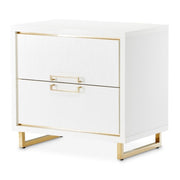 AICO Furniture Palm Gate Nightstand in Cloud White image