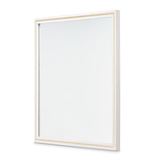 AICO Furniture Palm Gate Wall Mirror in Cloud White image
