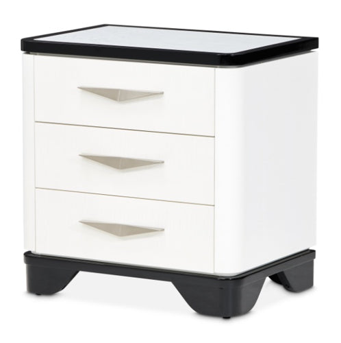 AICO Furniture Tuxedo Nightstand in Piano Keyboard image