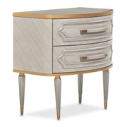 AICO Furniture St.Charles 2 Drawer Nightstand in Dove Gray image