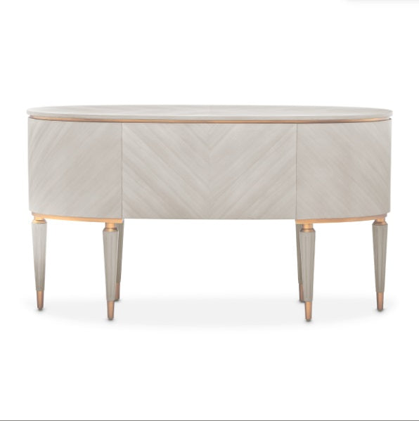 AICO Furniture St.Charles Vanity Desk in Dove Gray