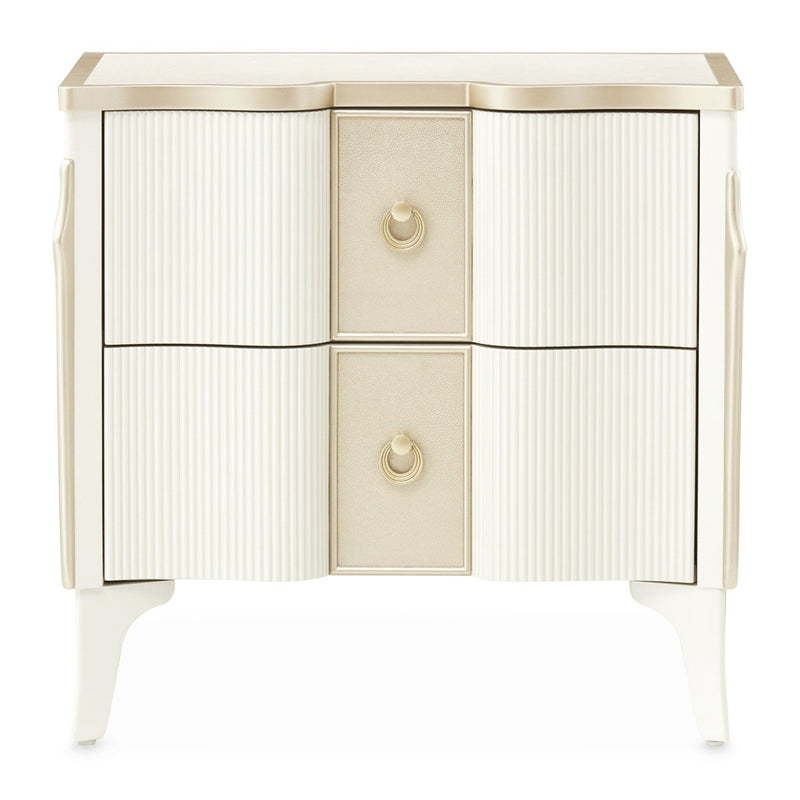AICO Furniture La Marisia Nightstand in Creamy Pearl