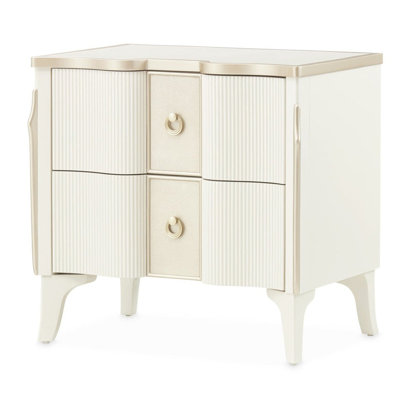 AICO Furniture La Marisia Nightstand in Creamy Pearl