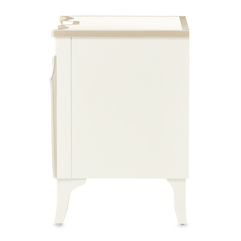 AICO Furniture La Marisia Nightstand in Creamy Pearl