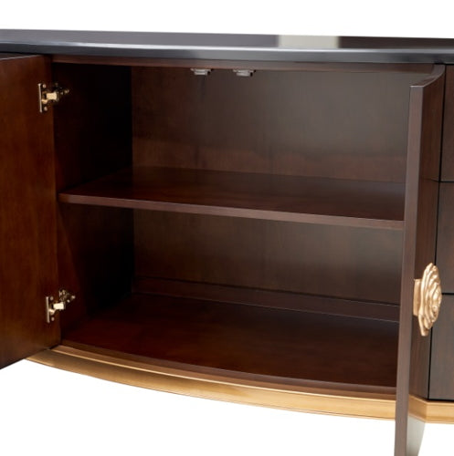 AICO Furniture Camellia Field Dresser in Warm Pecan