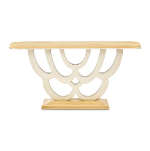 AICO Furniture Camellia Field Console Table in Caramel