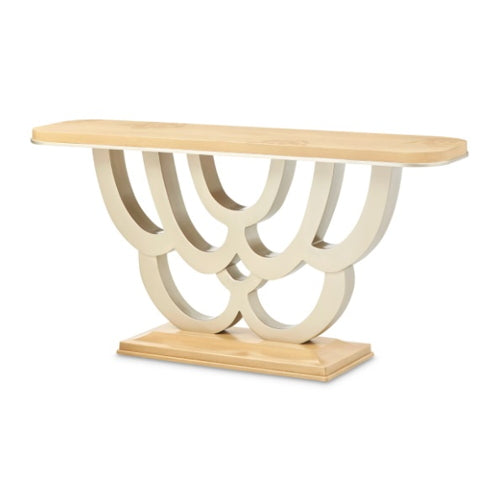 AICO Furniture Camellia Field Console Table in Caramel image