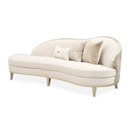 AICO Furniture Camellia Field Asymmetrical Sofa in Caramel