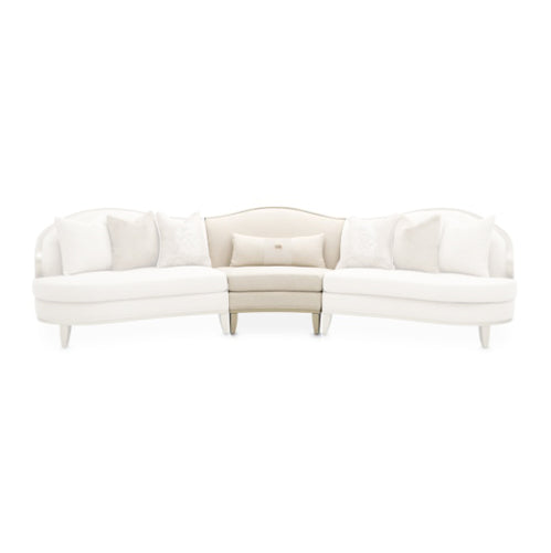 AICO Furniture Camellia Field Armless Chair Linen in Caramel image