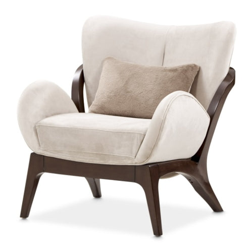 AICO Furniture Camellia Field Accent Chair Porchini in Warm Pecan image