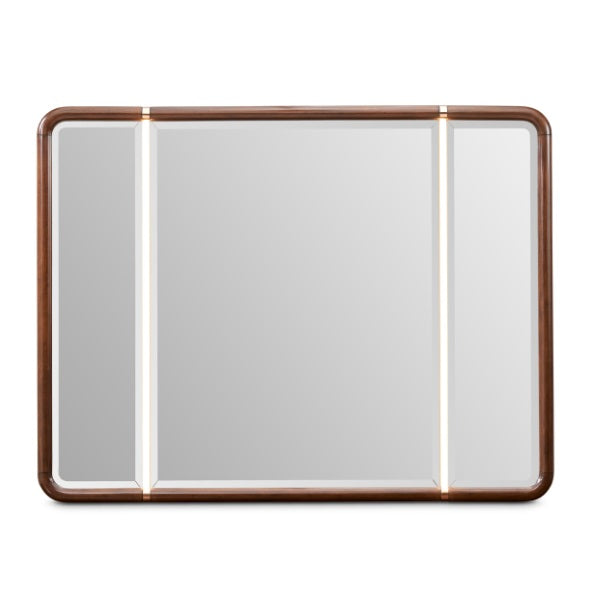AICO Furniture Mason Park Dresser Mirror in Umber