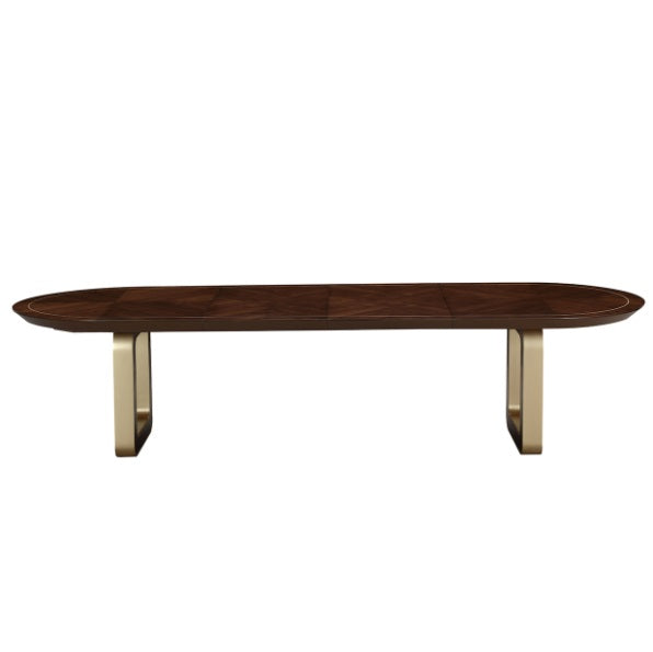 AICO Furniture Houston Oval Dining Table in Walnut