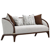 AICO Furniture Houston Loveseat Pebble in Walnut image