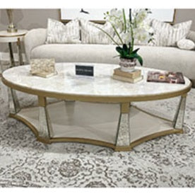 AICO Furniture Scotts Square Cocktail Table in Light Champagne image