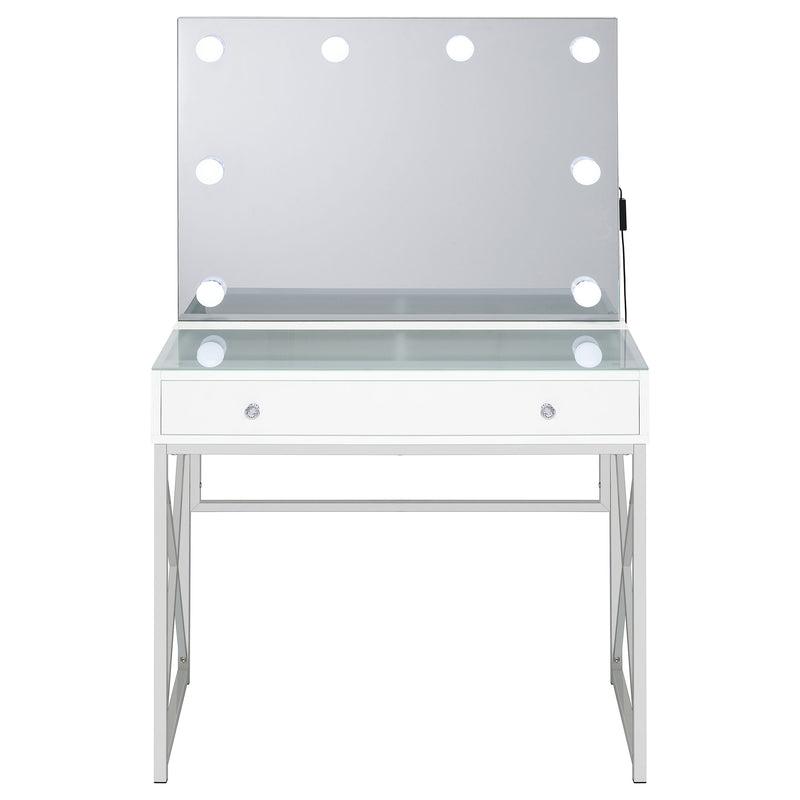 Eliza Makeup Vanity Table with LED Mirror and Stool