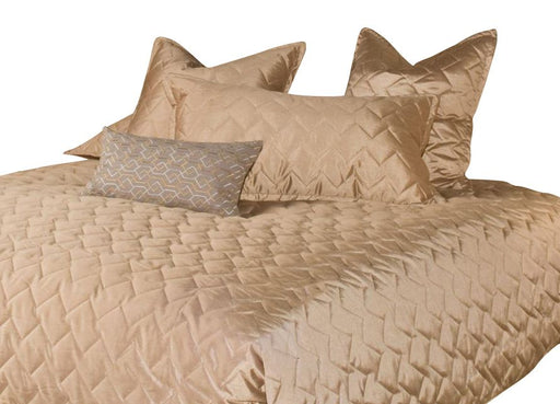 AICO Cosmopolitan 3-pc Queen Coverlet Set in Champagne image