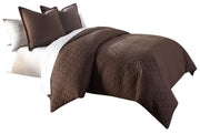 AICO Leigh 3-pc King Coverlet/Duvet Set in Cocoa image