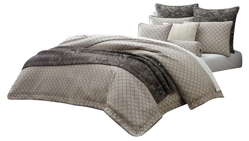 AICO Paragon 9-pc Queen Comforter Set in Taupe image