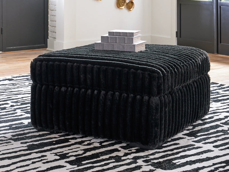 Midnight-Madness Oversized Accent Ottoman - Luxe Home Furnishings (Jersey City, NJ)