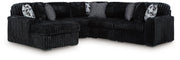 Midnight-Madness Sectional with Chaise - Luxe Home Furnishings (Jersey City, NJ)