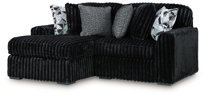 Midnight-Madness Sectional with Chaise - Luxe Home Furnishings (Jersey City, NJ)