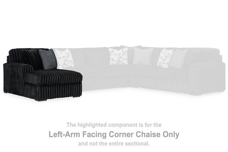 Midnight-Madness Sectional with Chaise - Luxe Home Furnishings (Jersey City, NJ)