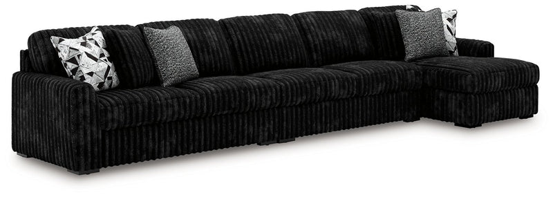 Midnight-Madness Sectional with Chaise - Luxe Home Furnishings (Jersey City, NJ)