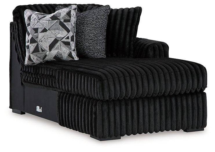 Midnight-Madness Sectional with Chaise - Luxe Home Furnishings (Jersey City, NJ)