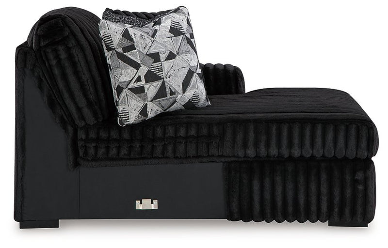 Midnight-Madness Sectional with Chaise - Luxe Home Furnishings (Jersey City, NJ)