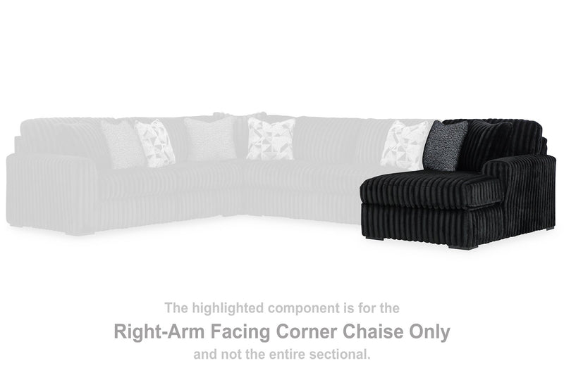 Midnight-Madness Sectional with Chaise - Luxe Home Furnishings (Jersey City, NJ)