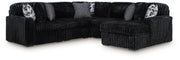 Midnight-Madness Sectional with Chaise - Luxe Home Furnishings (Jersey City, NJ)